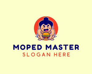 Japanese Sumo Burger logo design