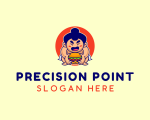 Japanese Sumo Burger logo design