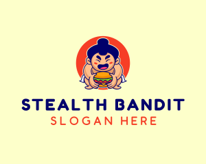 Japanese Sumo Burger logo design