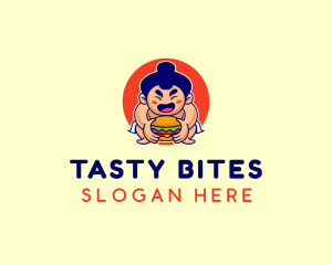 Eat - Japanese Sumo Burger logo design