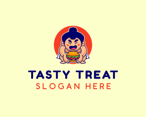 Yummy - Japanese Sumo Burger logo design