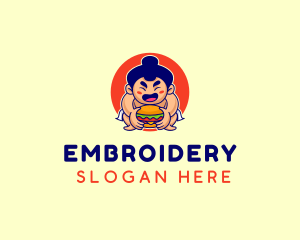 Japanese Sumo Burger logo design