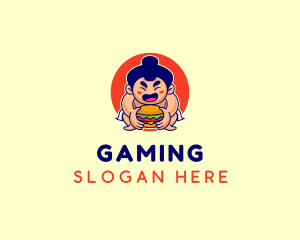 Cafeteria - Japanese Sumo Burger logo design