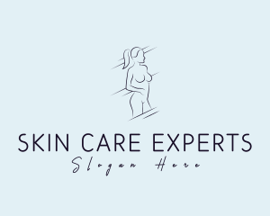 Female Naked Dermatology logo design