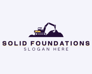 Demolition Excavator Construction Logo