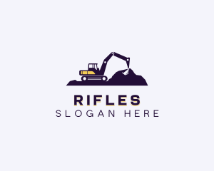 Construction - Demolition Excavator Construction logo design