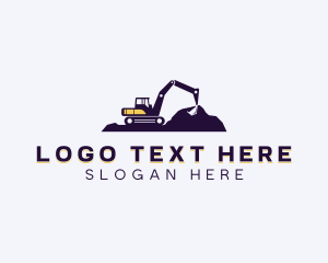 Demolition Excavator Construction Logo