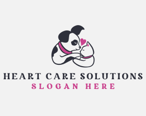 Cat Dog Love logo design