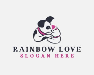 Cat Dog Love logo design