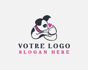 Hound - Cat Dog Love logo design