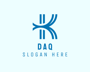 Modern Digital Tech Letter K Logo