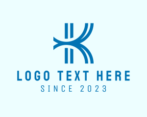 Commercial - Modern Digital Tech Letter K logo design