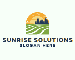 Outdoor Sunrise Landscape logo design