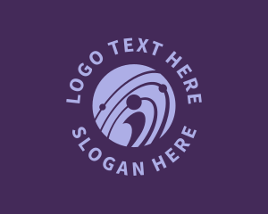 Space - Abstract Orbit Letter I logo design
