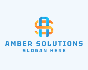 Ribbon Crypto Banking Letter SA logo design