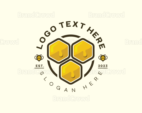 Honey Bee Hive Logo