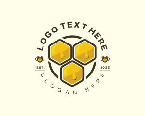 Honey Bee - Honey Bee Hive logo design