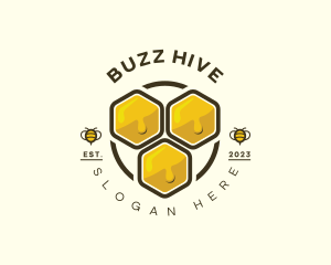 Hive - Honey Bee Hive logo design