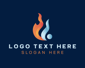 Hydropower - Liquid Fuel Flame logo design