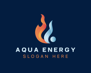 Hydropower - Liquid Fuel Flame logo design
