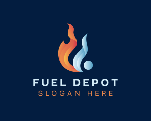 Gasoline - Liquid Fuel Flame logo design