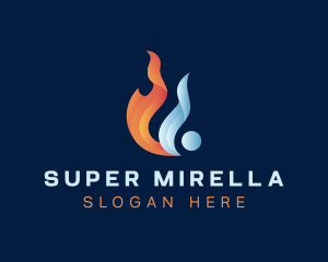 Heat - Liquid Fuel Flame logo design