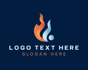 Flame - Liquid Fuel Flame logo design
