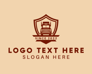Transport - Freight Truck Shield logo design