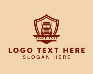 Trucking Company - Freight Truck Shield logo design