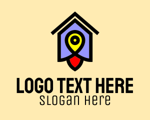 Roof - Birdhouse Location Pin logo design
