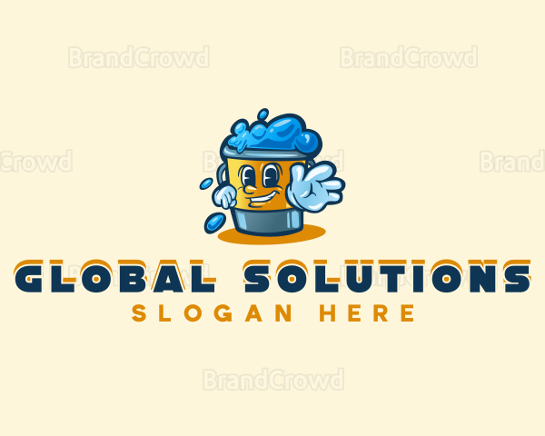 Bucket Cleaning Sanitation Logo