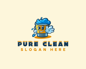 Bucket Cleaning Sanitation logo design