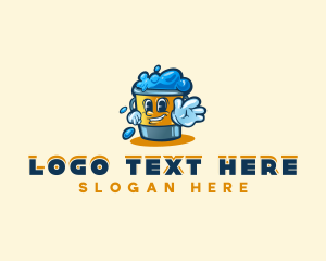 Mascot - Bucket Cleaning Sanitation logo design