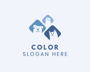 Pet Shop - Happy Bird Dog Cat logo design
