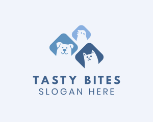 Canine - Happy Bird Dog Cat logo design