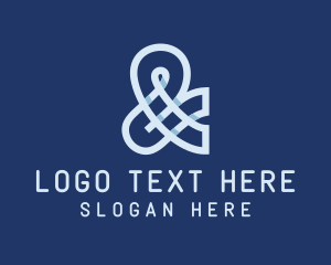 Typography - Blue Business Ampersand logo design