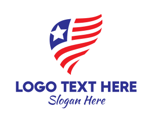 Country - Simple American Flag logo design