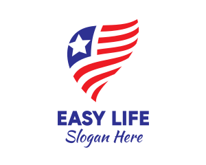 Simple - Simple American Flag logo design