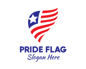 Flag - Simple American Flag logo design
