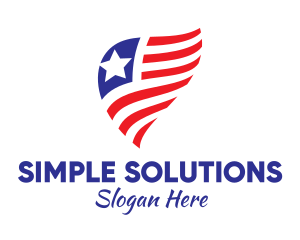 Simple American Flag  logo design