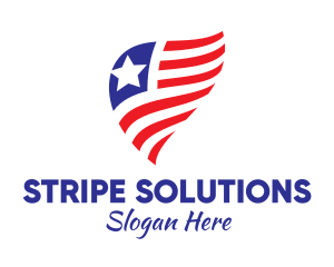 Simple American Flag  logo design