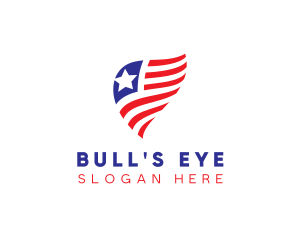 Simple American Flag  logo design