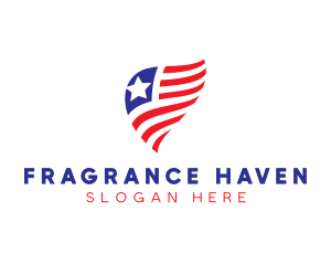 Simple American Flag  logo design