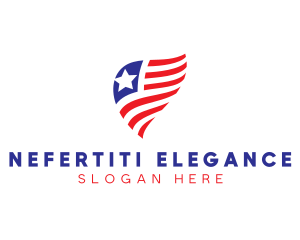 Simple American Flag  logo design