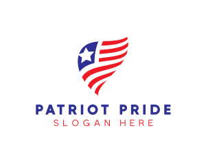 Stars And Stripes - Simple American Flag logo design