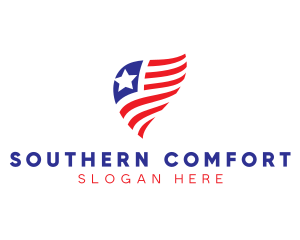 Simple American Flag  logo design