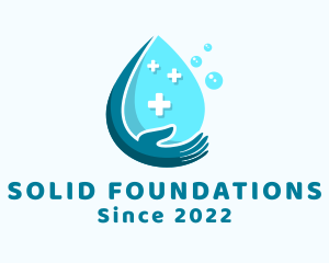 Water Station - Hand Liquid Sanitizer logo design