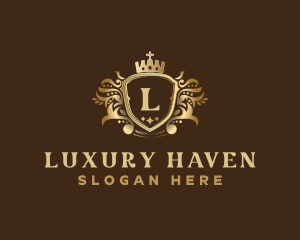 Luxury Crown Shield logo design