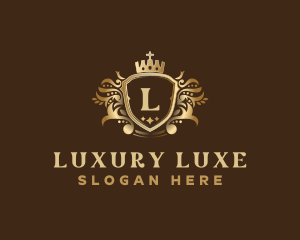 Luxury Crown Shield logo design