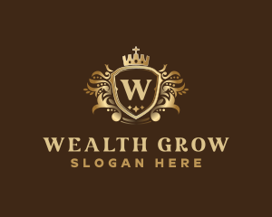 Luxury Crown Shield logo design